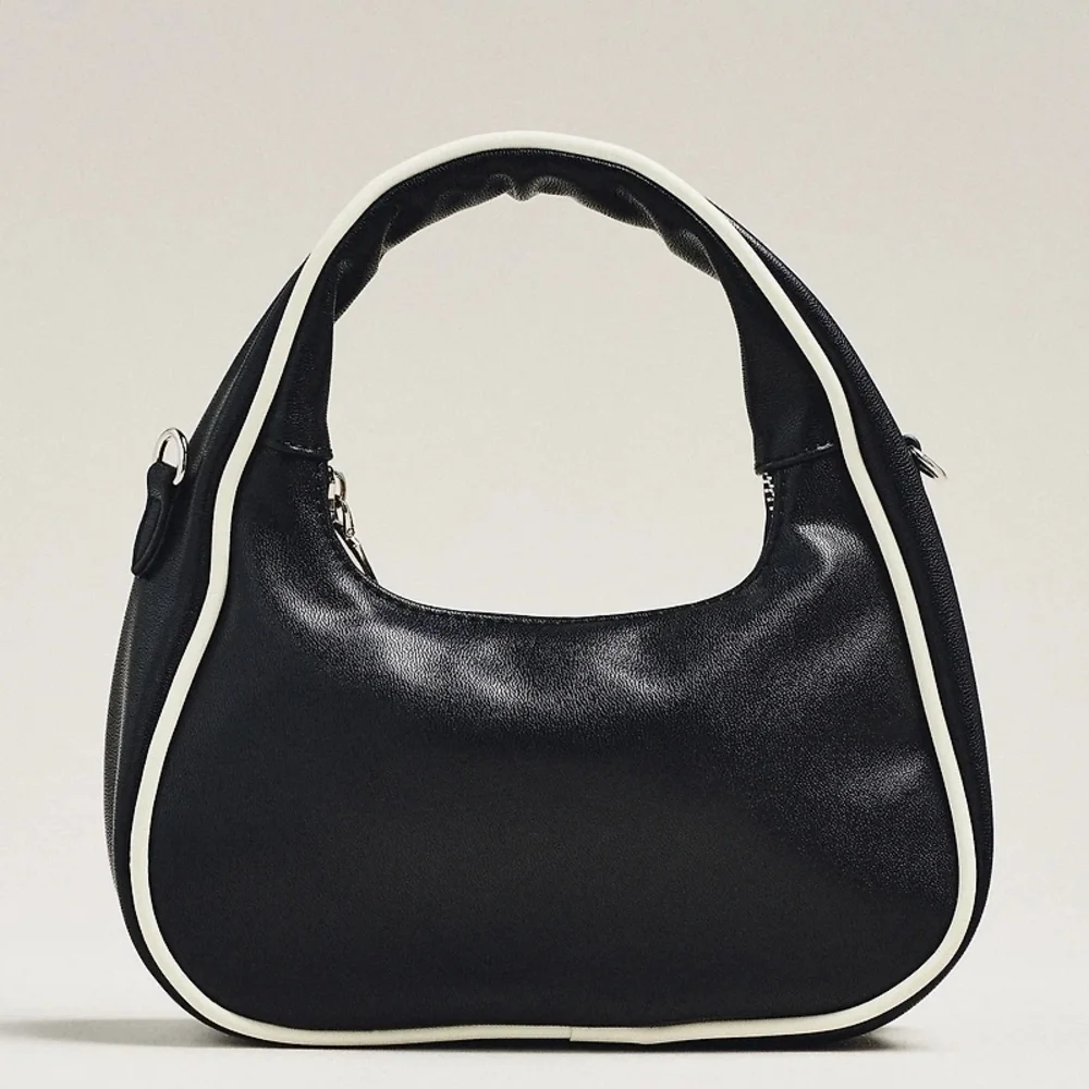 Melie Bianco Black and White Hobo Bag